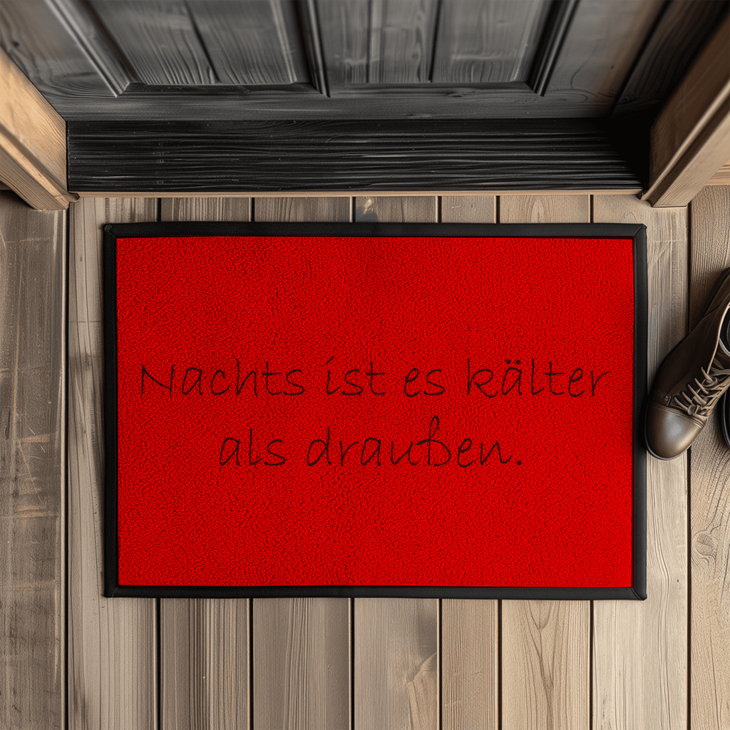 Fußmatte mit Gummirand nachtskälterdraußen