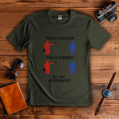 Herren T-Shirt taxationVSrobbery