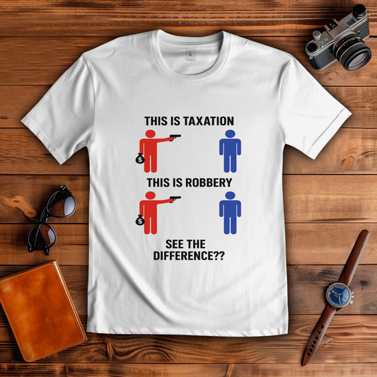Herren T-Shirt taxationVSrobbery