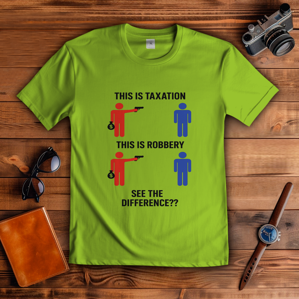 Herren T-Shirt taxationVSrobbery