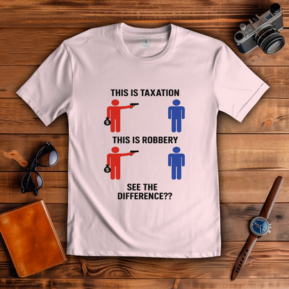 Herren T-Shirt taxationVSrobbery