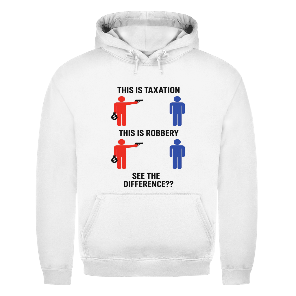 Herren Hoodie taxationVSrobbery