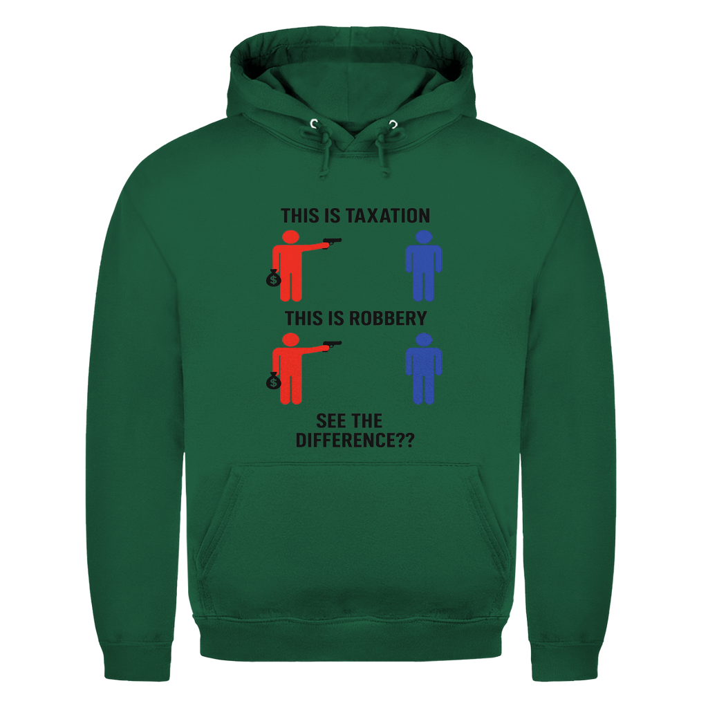 Herren Hoodie taxationVSrobbery