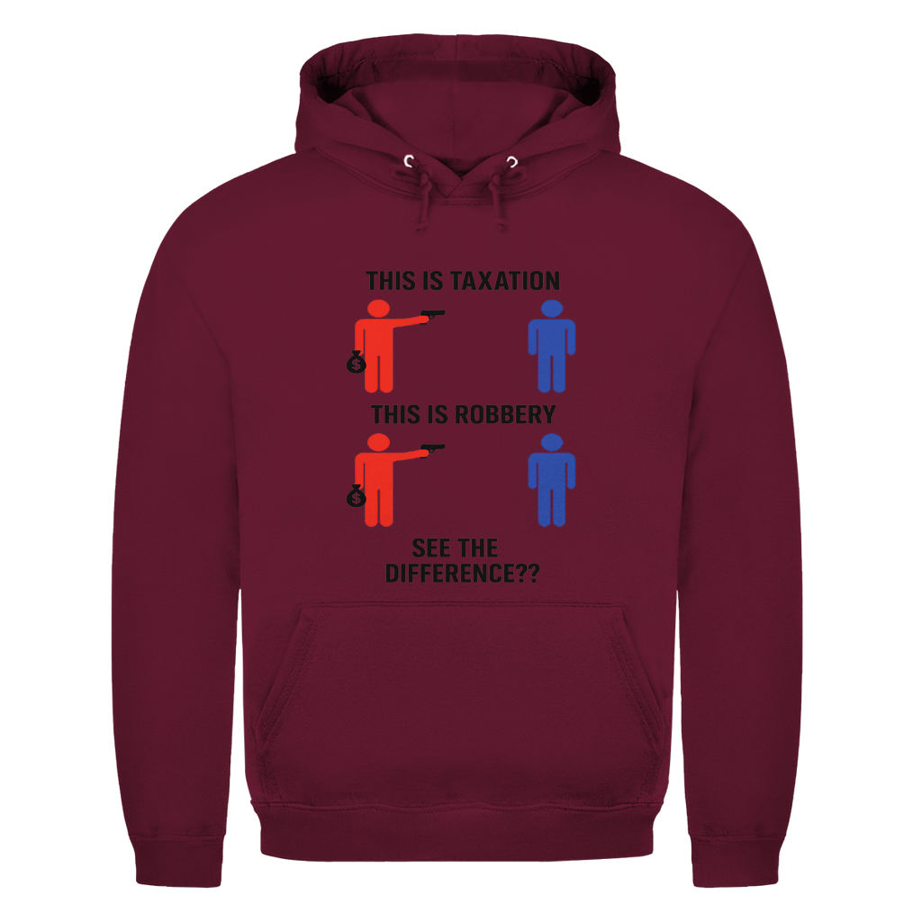 Herren Hoodie taxationVSrobbery