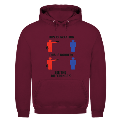 Herren Hoodie taxationVSrobbery