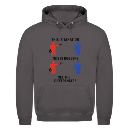 Herren Hoodie taxationVSrobbery