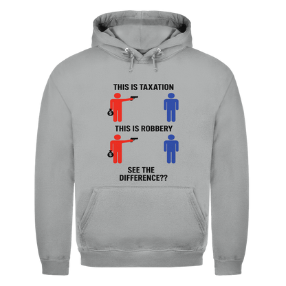 Herren Hoodie taxationVSrobbery